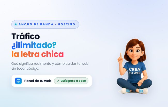 Tu web hecha con Crea Tu Web y el tráfico "ilimitado": qué necesitás saber para crecer sin sustos