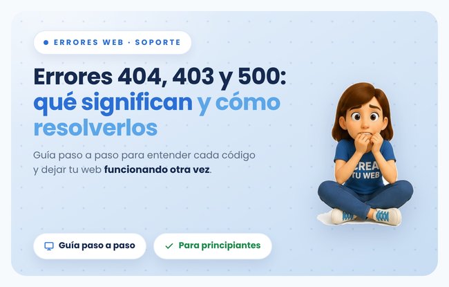 Errores en tu página web: por qué aparecen y cómo evitarlos casi por completo con Crea Tu Web
